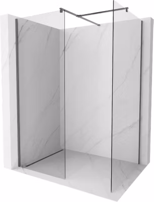 Mexen Kioto paroi de douche Walk-in 130 x 80 cm, transparent, métal canon – 800-130-202-95-00-080