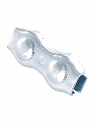 Serre-câble plat duplex Acier zingué Câble De 5 – 1 pièce