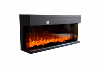 CHEMIN&rsquo;ARTE – Cheminée électrique Encastrable 3D 110 cm Effet Flammes LED, Chauffage programmable, Télécommande