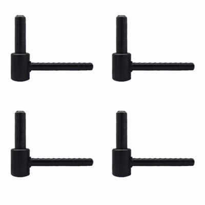 4 Gonds à Scellement chimique, Noir, Longueur 90, Diamètre 14, Acier, pour Volet Battant