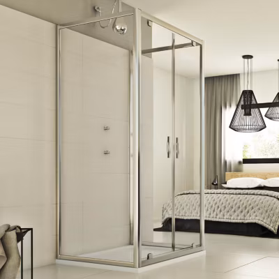 Cabine douche 3 côtés 90x120x90 CM H198 Transparent mod. Cristal Trio 2 Portes