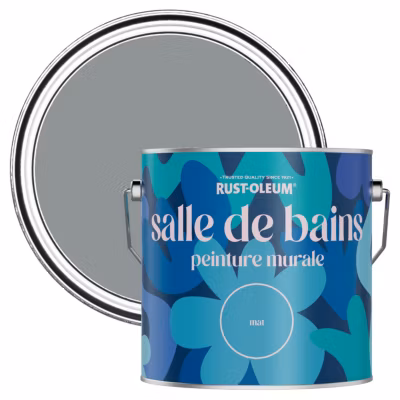 Peinture Grise Résistante à l&rsquo;eau pour Murs de Salle de Bains, Mate – RUST-OLEUM – Anthracite 2,5 L