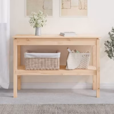 vidaXL Table console 110x40x75 cm Bois massif de pin 814299