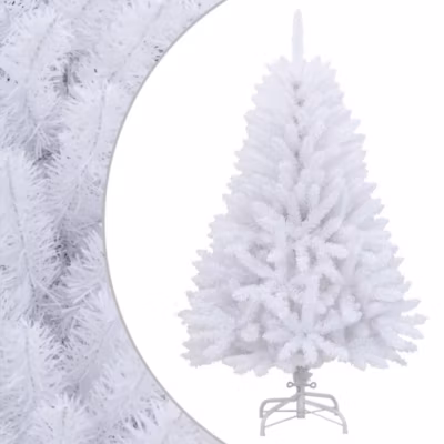 Sapin de Noël artificiel à charnières avec support blanc 120 cm vidaXL