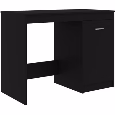 vidaXL Bureau Noir 100x50x76 cm Aggloméré