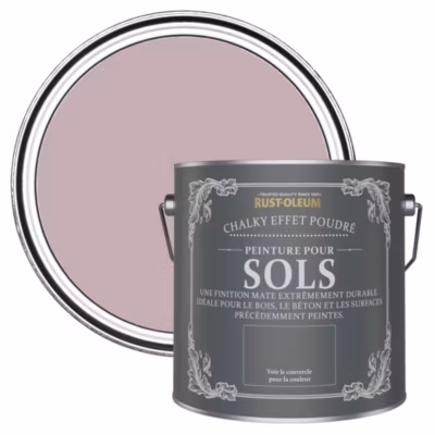 Peinture Mate Rose pour Sols en bois ou béton Chalky – RUST-OLEUM – Lumière Tamisée 2,5 L