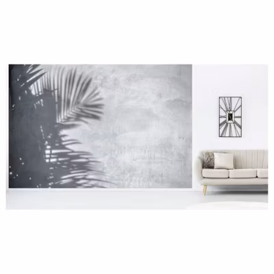 Papier peint intissé PALM SHADOW 400 x 270 cm (LxH) – Tapisserie murale panoramique XXL, Made in France par Scenolia