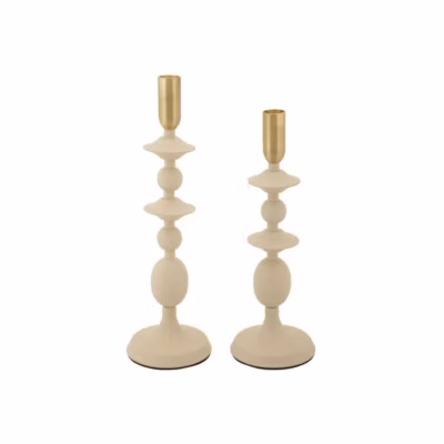 Bougeoir en métal Gemini (Lot de 2)