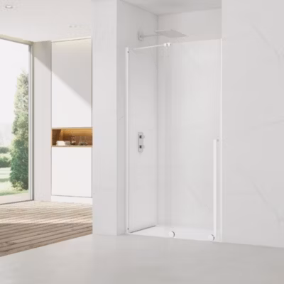 X-MOTION Porte de douche 110x200cm Coulissante, anticalcaire avec profilé blanc (SATBWIXM110NIKAB)