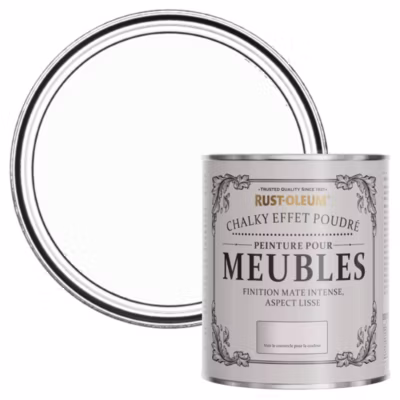 Peinture Grise pour Meubles mate effet poudré Chalky – RUST-OLEUM – Pierre de Lune 750ml