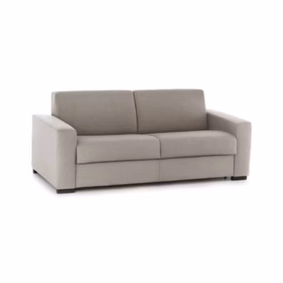 Canapé fixe Giuseppina, canapé 2 places, Canapé de salon en tissu rembourré, avec accoudoirs standards, 180x95h90 cm, Taupe