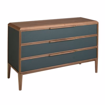 Commode en pvc vert fonce et noyer 7150 – 119x46x75 cm