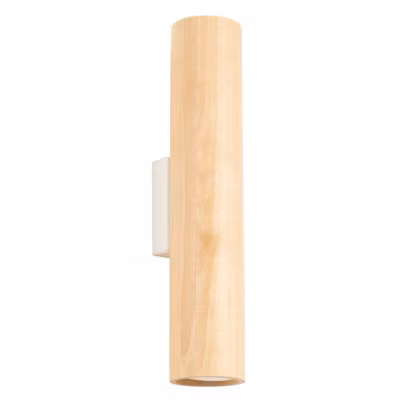 Applique en bois/acier 2 lampes 6x8x30cm Sollux