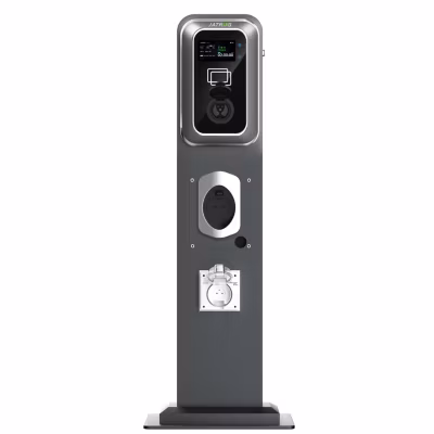 JATRHG K2 kit de borne de recharge, 22kW / 32A, triphasé, avec prise de type 2 équipée de shutter pour EV, support inclus