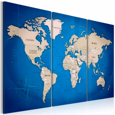 Tableau Cartes du monde Ink Journey 90×60 cm