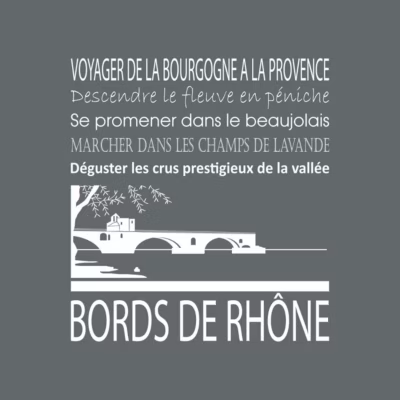Tableau sur toile bords de rhône gris 30×30 cm Fabriqué en France