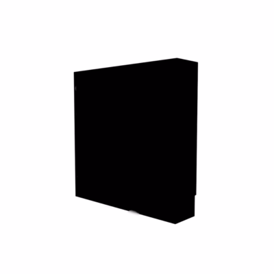 Cache nourrice plomberie ATOLE en acier Noir – Largeur fixe – Taille 5 : 650 x 650 x 150 mm