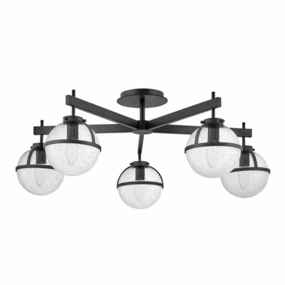 Hollis Lustre 5 Lumières Abat-Jour En Verre