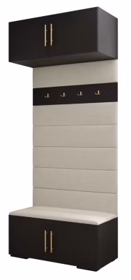 Armoire haute pour le hall  Inova 3 100/47/236,7 (noir/doré)