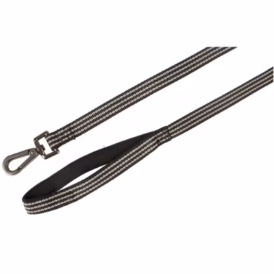Laisse jannu noir 1 mètre par 15 mm  pour chien.
