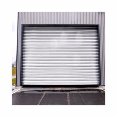 Rideau Métallique Blanc RAL9010 Motorisé 220V Lames Pleines 7/10ème L2000 H5000 CLASSIC