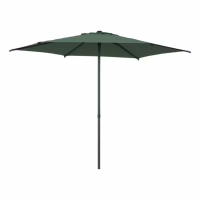 Parasol droit rond inclinable Soya 2,7m vert olive – Hespéride