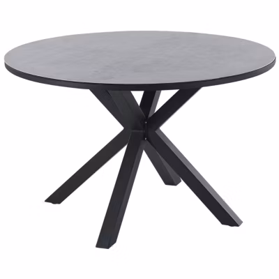 Table de salle à manger de jardin MALETTO 120 cm 120 cm Verre Gris