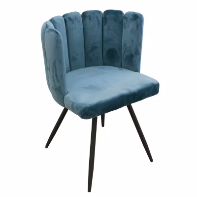 Chaise design capitonné en velours ARIEL