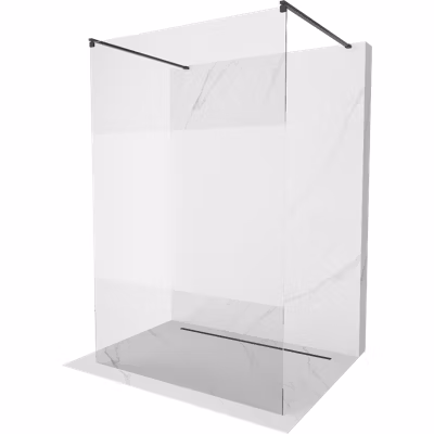 Mexen Kioto paroi de douche autoportante 110 x 200 cm, transparent/givré 8 mm, noir – 800-110-002-70-35