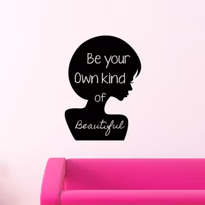 Sticker ardoise tableau noir – stickers muraux adhésif effaçable – SILHOUETTE FEMME – 95x65cm