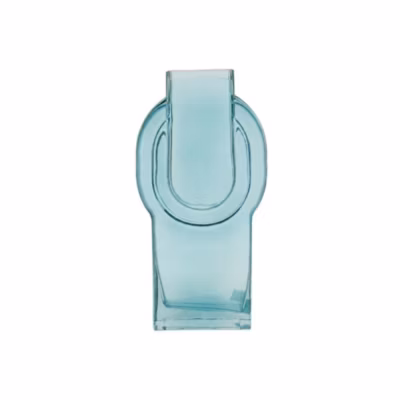 Vase verre vintage géométrique, H34cm