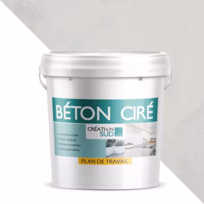 Béton ciré cuisine – Kit crédence et plan de travail – 5m² (2 couches) –  Perle – CREATION SUD