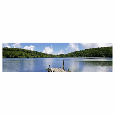 Brise vue imprimé PONTON PRIVÉ, H.0.8 x L.3 m, 100% occultant, Made in France par Scenolia + kit de fixation offert