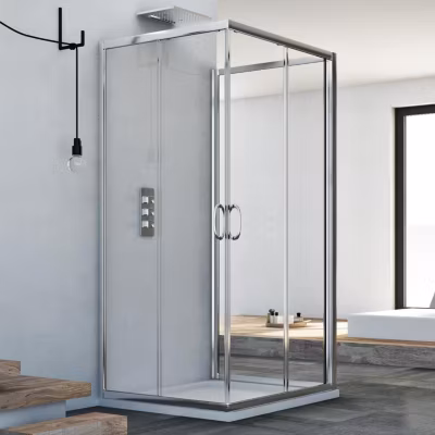 Cabine douche 80x100x80 CM H185 transparent modèle Junior Trio