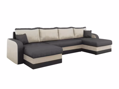Canapé d&rsquo;angle Comfivo Melissa IV, Gris foncé, Fonction de couchage
