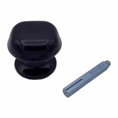 Bouton De Porte D60 mm – En Aluminium NOIR RAL 9005