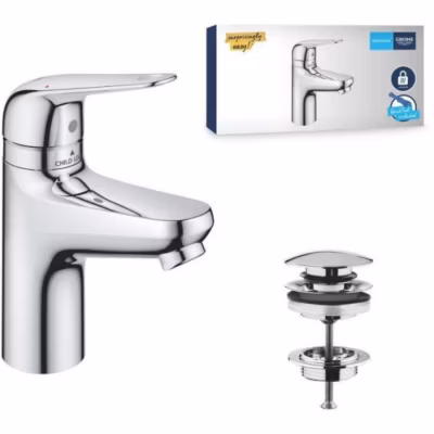 Mitigeur monocommande – GROHE – 24319001 – Lavabo Swift – Avec sécurité enfant – Taille S