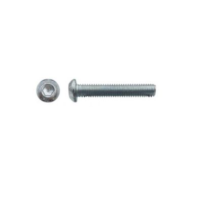 100 Vis Métaux Tête Bombée 6 Pans Creux F/Total BHC 10 x 35 mm – 7380-1 – 10.9 – Zingué blanc – D-Work
