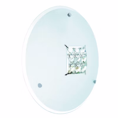 Searchlight Flush – Plafonnier à 1 lumière en cristal avec cristaux de verre, E27