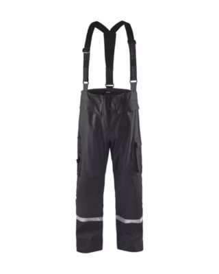 Blaklader Pantalon de pluie Haute Visibilité Niveau 2 Noir – Imperméable, renforts genoux, bandes réfléchissantes 65 mm