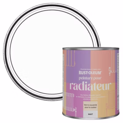 Peinture Grise pour Radiateur, Finition Mate – RUST-OLEUM – Pierre de Lune 750ml