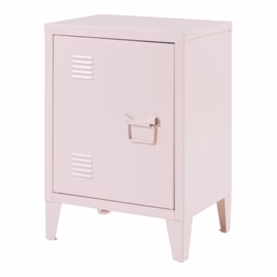 Table de chevet Inari poignée porte à droite 57 x 40 x 30 cm rose en.casa