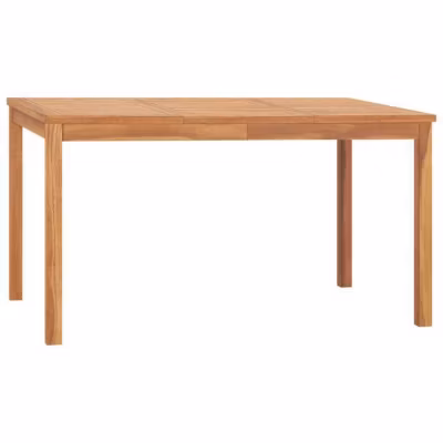 vidaXL Table à dîner de jardin 140x80x77 cm Bois de teck solide 315619