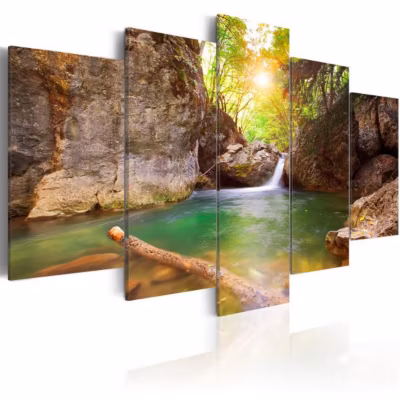 Tableau Lac cristallin 100×50 cm