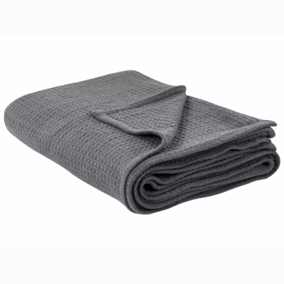 Couvre-lits RAGALA Coton 220 x 240 cm Gris foncé