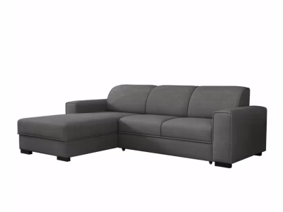 Canapé d&rsquo;angle Columbus 186, Gris foncé, Fonction de couchage