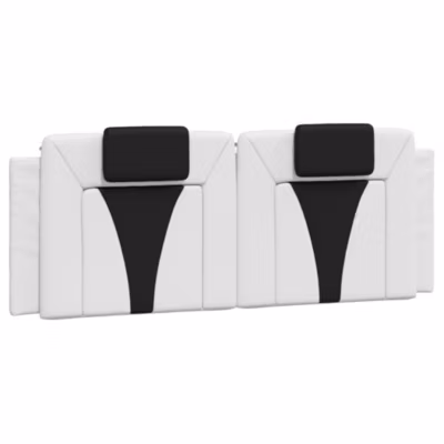Coussin de tête de lit Viana noir et blanc 120 cm similicuir vidaXL