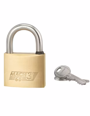 Cadenas à clé Mach 3 UNIKEY (achetez-en plusieurs, ouvrez avec la même clé), 40mm, anse inox 60, 2 clés – THIRARD