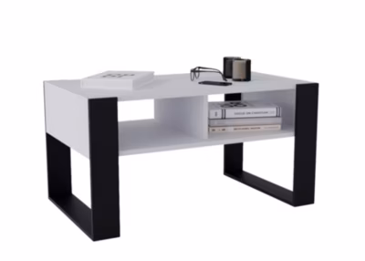 Table basse Kora92 moderne et stable pour le salon en matériau en bois composite