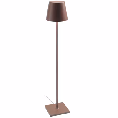 Lampadaire Poldina Corten 230V avec prise Lampadaire 28x150cm Design Moderne en Aluminium